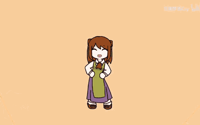 a cartoon of a girl with chinese writing on the bottom left