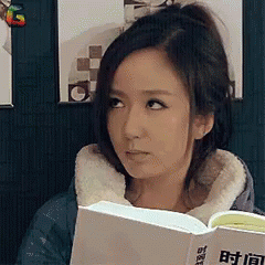 爱情公寓 娄艺潇 胡一菲 看书 略略略 GIF - Read Book I Partment Lou Yi Xiao GIFs