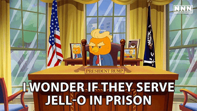 I Wonder If They Serve Jell O In Prison Eric Bauza GIF - I Wonder If They Serve Jell O In Prison Eric Bauza Ronald T Rump GIFs