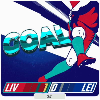 an illustration of a soccer player with the word goal in the background
