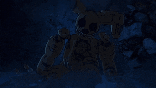 a cartoon drawing of a bunny with a skull on its face