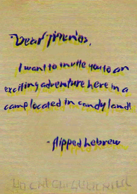 dear friends i want to invite you to an exciting adventure here in a camp located in wonderland