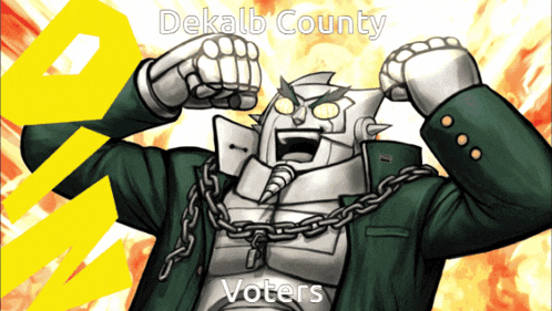 dekalb county voters are shown on a poster