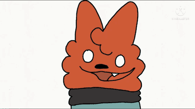 a cartoon character with the word fluff off in the bottom right corner