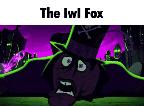 a cartoon character with a top hat and the words the iwl fox above him