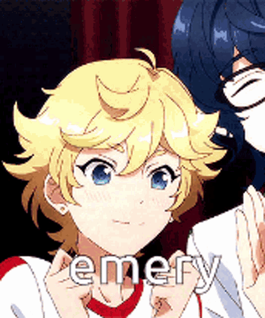 a couple of anime characters with the word emery on the bottom right