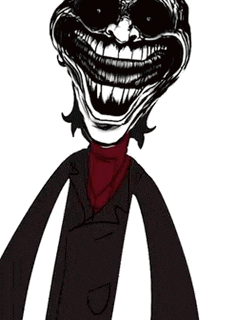 a devil with horns and a halo on his head is wearing a black suit and holding a sword .
