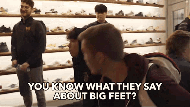 You Know What They Say About Big Feet Damonte GIF - You Know What They Say About Big Feet Damonte Tanner Damonte GIFs