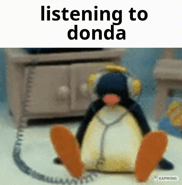a stuffed penguin with a stethoscope around its neck is listening to donda