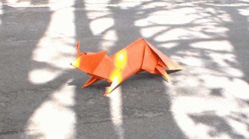Origami Road Kill GIF - Road Kill Origami GIFs