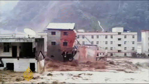 We'Ll Be Fine!...Maybe Not... GIF - Nature Disaster Landslide GIFs