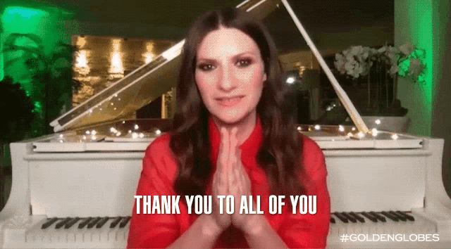 Thank You To All Of You Laura Pausini GIF - Thank You To All Of You Laura Pausini Golden Globes GIFs