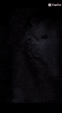 a blurred image of a man and woman kissing with the caption capcut at the bottom