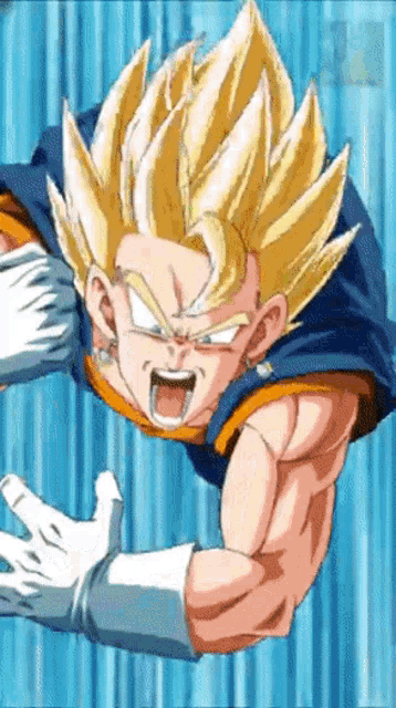 a cartoon character is flying through the air with his mouth open and arms outstretched