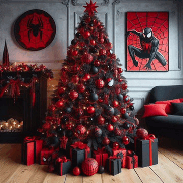 Blood Christmas Christmas Tree GIF - Blood Christmas Christmas Tree Spider Man GIFs