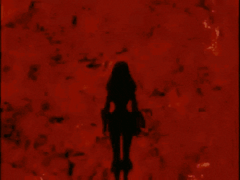 a cartoon of a woman in a red outfit