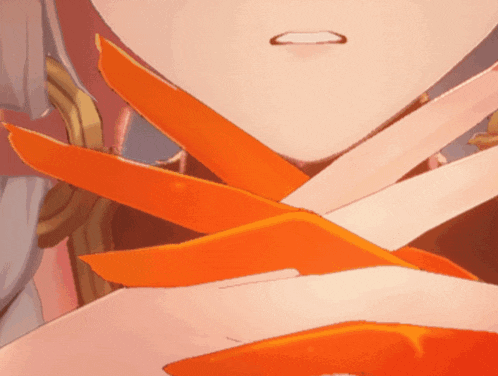 a close up of a person 's face with a red scarf around their neck