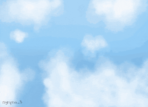 a drawing of a girl in a white dress flying in the sky with nympha_23 written on the bottom