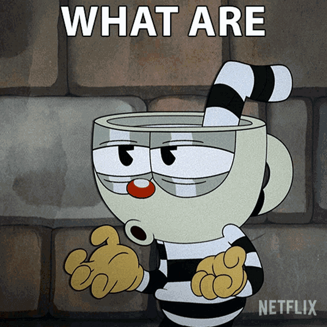 What Are You Saying Cuphead GIF - What Are You Saying Cuphead The Cuphead Show GIFs