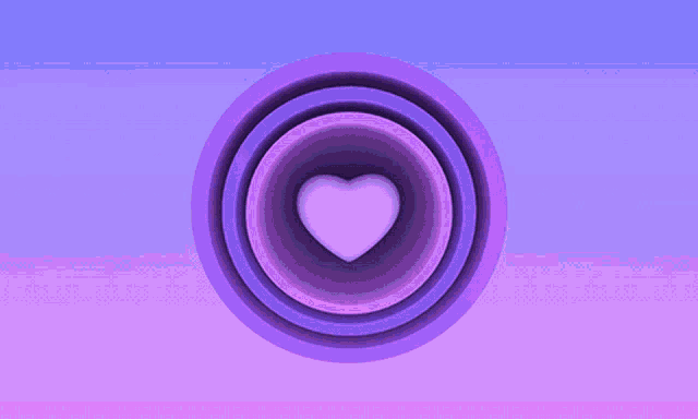 purple circles with a heart in the middle