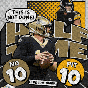 a football player is holding a ball and says " this is not done "