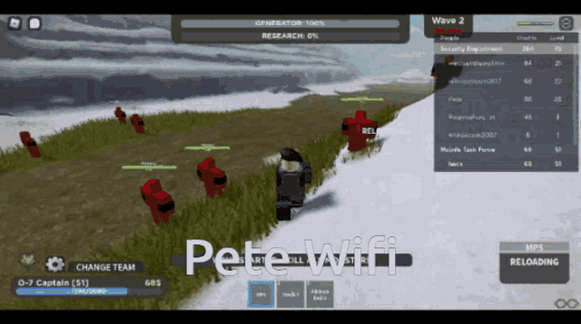 a screenshot of a video game with the name pete wifi