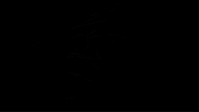 a black and white drawing of a skull with a crescent moon in the background
