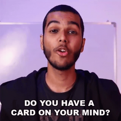 Do You Have A Card On Your Mind Utkarsh GIF - Do You Have A Card On Your Mind Utkarsh Mr Magician GIFs