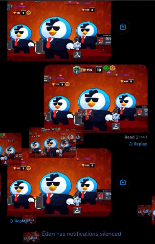 a screenshot of eden has notifications silenced on a phone screen