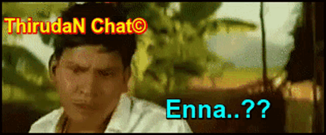 a man in a white shirt is asking the question enna ?