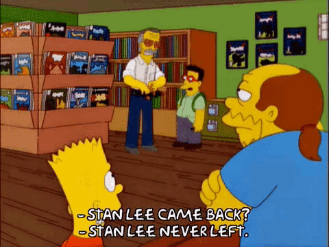 Stan Lee Stan Lee Came Back GIF - Stan Lee Stan Lee Came Back The Simpsons GIFs
