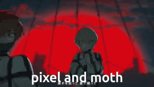 a pixel art of a person with the words pixel and moth on the bottom