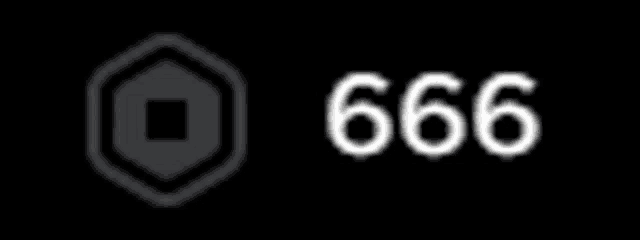 the number 666 is on a black background with a square in the middle .