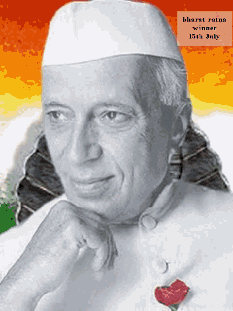 a black and white photo of bharat ratna