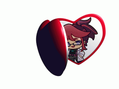 a couple of heart shaped mirrors with cartoon characters inside of them