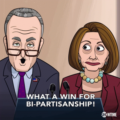 What A Win For Bipartisanship Our Cartoon President GIF - What A Win For Bipartisanship Our Cartoon President Its A Win GIFs