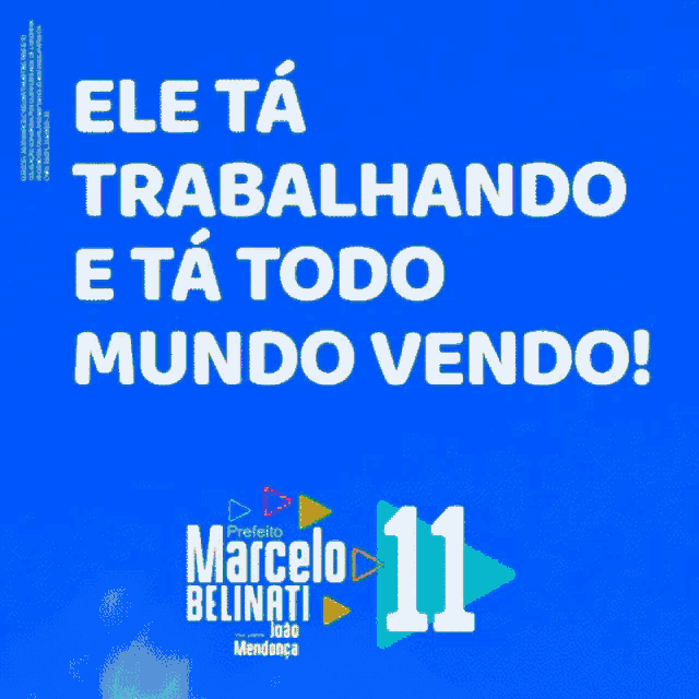 a poster for marcelo belinati with the number 11 on it