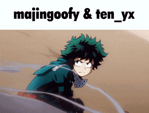 majingoofy & ten_yx is written above a cartoon character