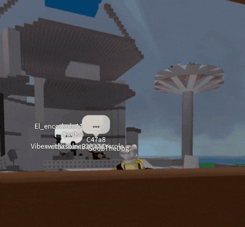 a yellow cube is flying through the air in a cartoon scene