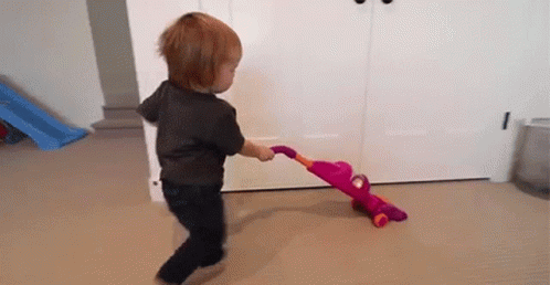 Playing With Vacuum Cleaner Vacuum Cleaner Toy GIF - Playing With Vacuum Cleaner Vacuum Cleaner Toy Cleaning GIFs
