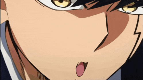 a close up of a person 's face with a lightning bolt on his face