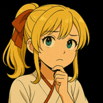 a girl with blonde hair and green eyes is wearing a white shirt and a red bow on her hair .