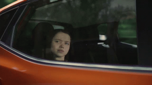 Double Take Jello On Car Roof GIF - Double Take Jello On Car Roof Young Girl GIFs