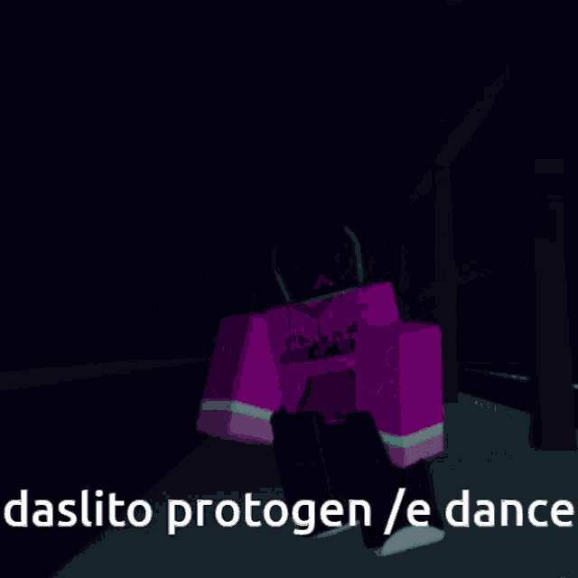 a picture of a person with the words daslito protogen / e dance on the bottom