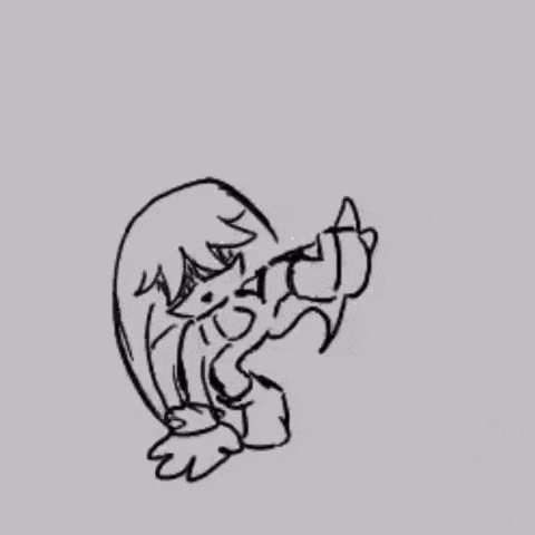 a black and white drawing of a sonic the hedgehog holding a microphone in his hand .