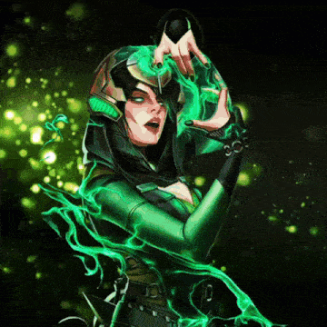 a painting of a woman in a green outfit