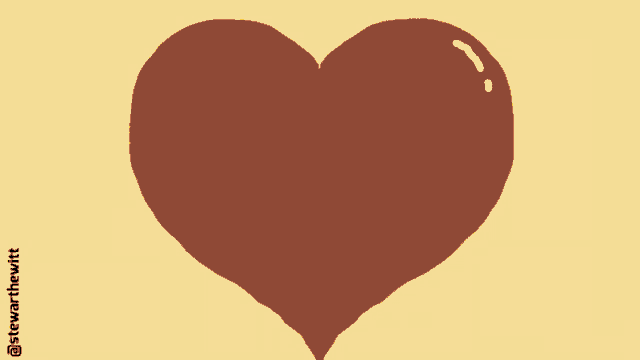 a drawing of a heart with the words " ea 4r " written on it