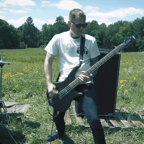 Playing The Bass Jack Caron GIF - Playing The Bass Jack Caron With Honor GIFs