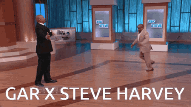 gar x steve harvey is the name of the man in the picture