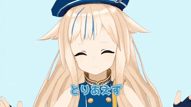 a cartoon girl with a blue hat and gloves says " clear "